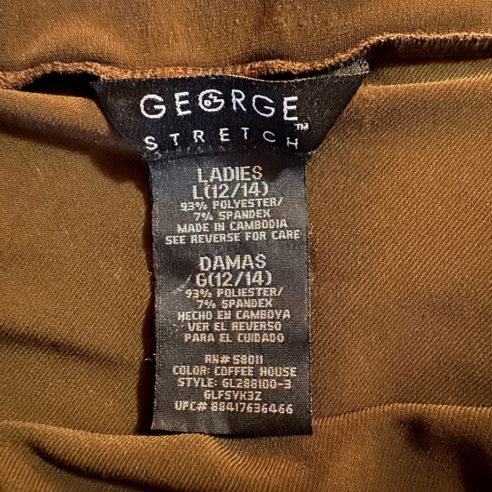 George Brown Stretch A-Line Pull-On Skirt Size L - Picture 2 of 2